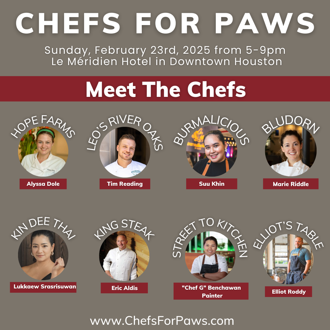 Chefs for Paws 2025 featured chefs